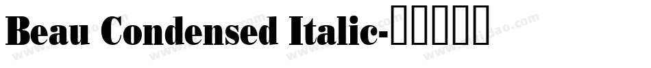 Beau Condensed Italic字体转换
